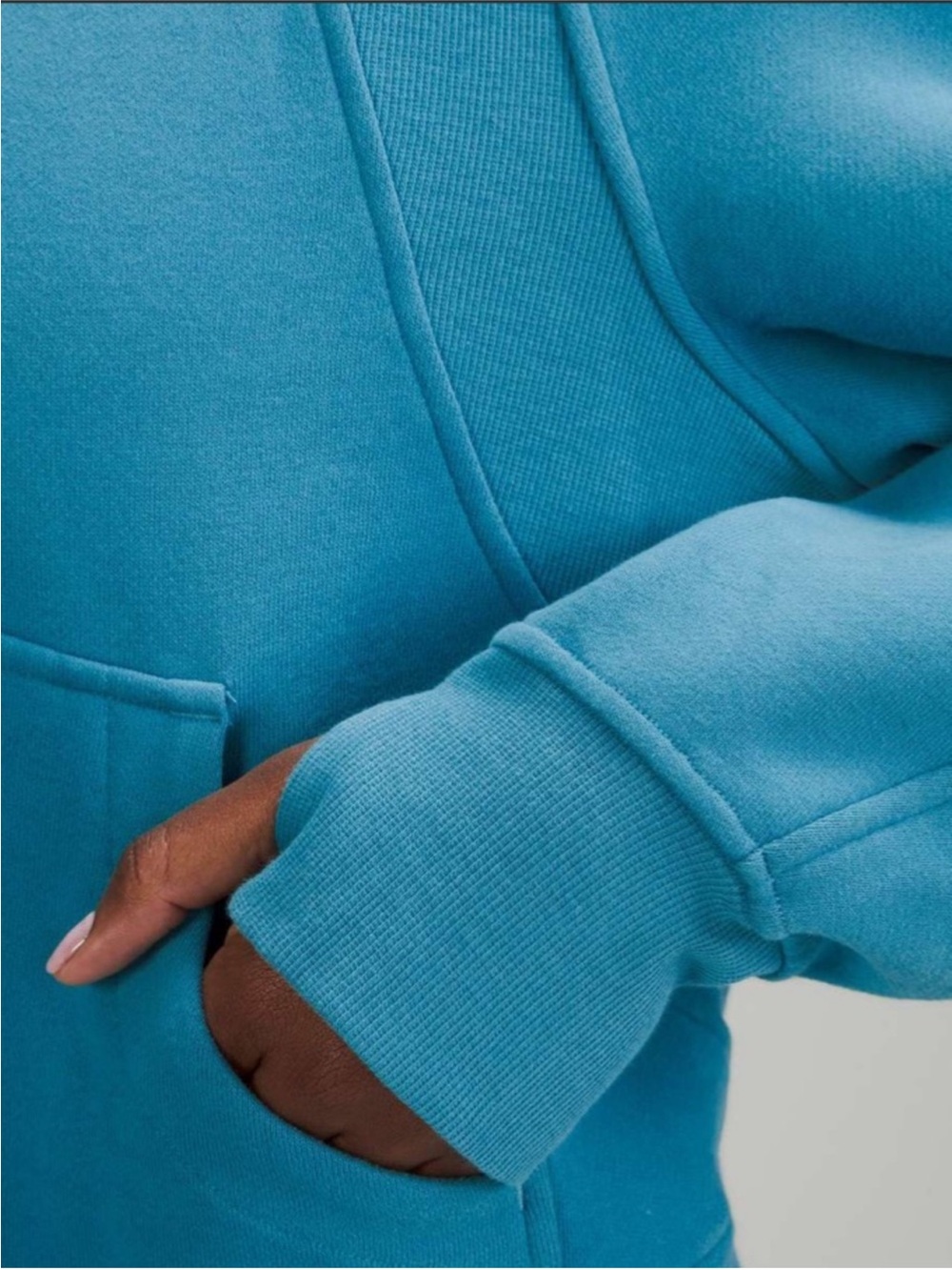 Lululemon Scuba sweatshirt Funnel Neck Half Zip Sweater Oceanic Blue S - Picture 10 of 12